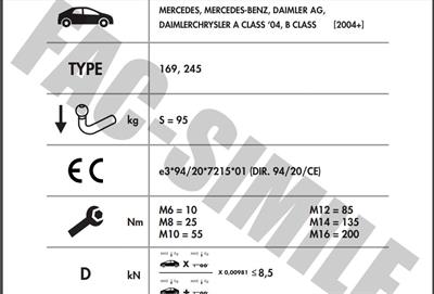 YATAY SÖKTAK MERCEDES A SERİSİ - B SERİSİ 