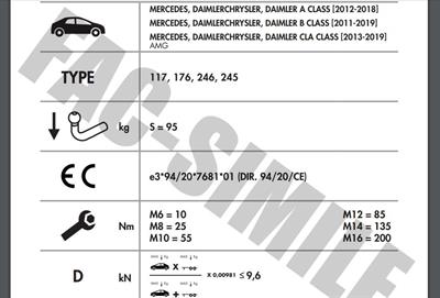 YATAY SÖKTAK MERCEDES A SERİSİ - B SERİSİ - GLA  - CLA - İNFİNİTİ QX30 - Q30