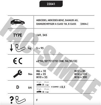 Dikey Sök-Tak Gizli Model MERCEDES A SERİSİ - B SERİSİ  Dikey Sök-Tak-Gizli Model