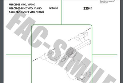 MERCEDES VİTO - VİANO YATAY SÖKTAK 