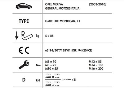 YATAY SÖKTAK OPEL MERİVA