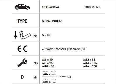 YATAY SÖKTAK OPEL MERİVA B