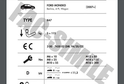 YATAY SÖKTAK FORD MONDEO