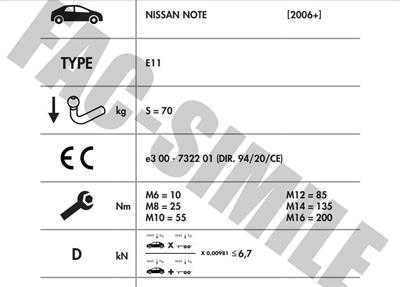 DİKEY SÖKTAK NİSSAN NOTE 