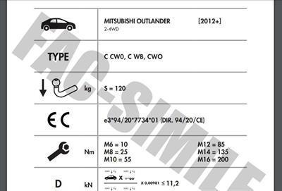 DİKEY SÖKTAK MİTSUBİSHİ  OUTLANDER 