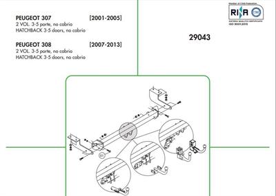 DİKEY SÖKTAK PEUGEOT 307 - 308 