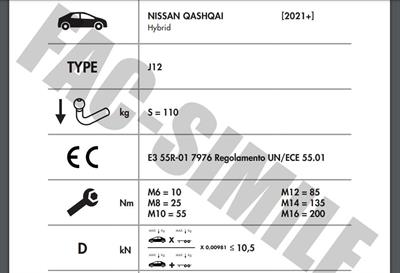 YATAY SÖKTAK NİSSAN QASHQAİ J12