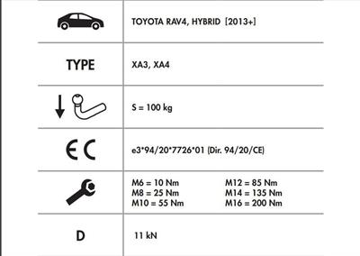 TOYOTA RAV4 DİKEY  SÖKTAK 