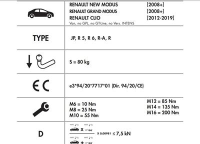 YATAY SÖKTAK RENAULT CLİO 4 - RENAULT MODUS