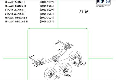 DİKEY SÖKTAK RENAULT MEGANE Hatchback - RENAULT SCENİC