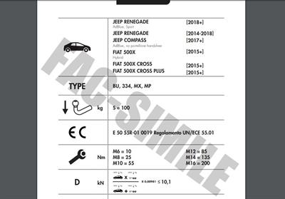 YATAY SÖKTAK Fiat 500x - JEEP RENEGADE - COMPASS
