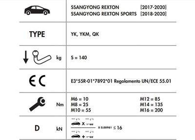 DİKEY SÖKTAK   SSANGYONG REXTON - REXTON SPORT