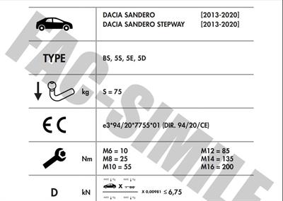 YATAY SÖKTAK DACİA SANDERO Stepway