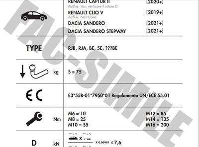 DİKEY SÖKTAK DACİA SANDERO  -  SANDERO STEPWAY  - CLİO - RENAULT CAPTUR - MİTSUBİSHİ COLT 