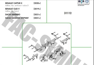 YATAY SÖKTAK DACİA SANDERO  -  SANDERO STEPWAY  - CLİO - RENAULT CAPTUR - MİTSUBİSHİ COLT 