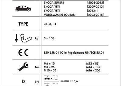 DİKEY SÖKTAK SKODA YETİ - SUBERB - VOLKSWAGEN TOURAN