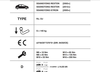 SSANGYONG KYRON - REXTON
