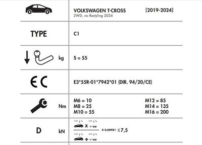 VOLKSWAGEN T-CROSS DİKEY SÖKTAK