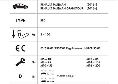 RENAULT TALİSMAN DİKEY SÖKTAK