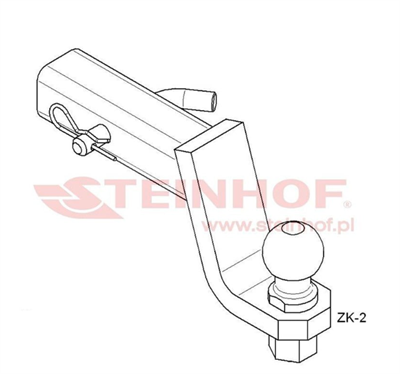 Amerikan Tip Kare Adaptör Çeki Demiri Topuzu 50 mm Uzun
