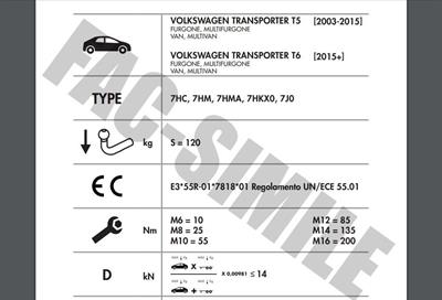 DİKEY SÖKTAK VOLKSWAGEN TRANSPORTER