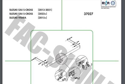 Dikey Sök-Tak Gizli Model SUZUKİ VİTARA - SX4 S-CROSS 