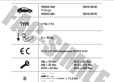 VOLVO S60 - VOLVO V60 YATAY söktak
