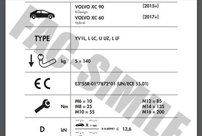 Dikey Sök-Tak Gizli Model VOLVO XC90 - XC60