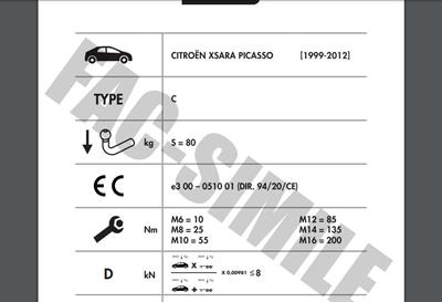 CİTROEN XSARA YATAY SÖKTAK
