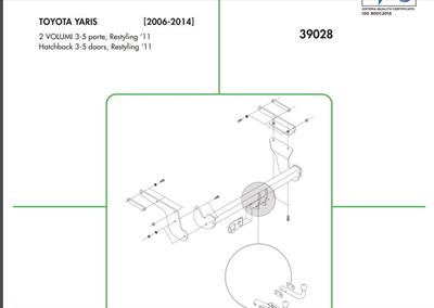 TOYOTA YARİS YATAY SÖKTAK 