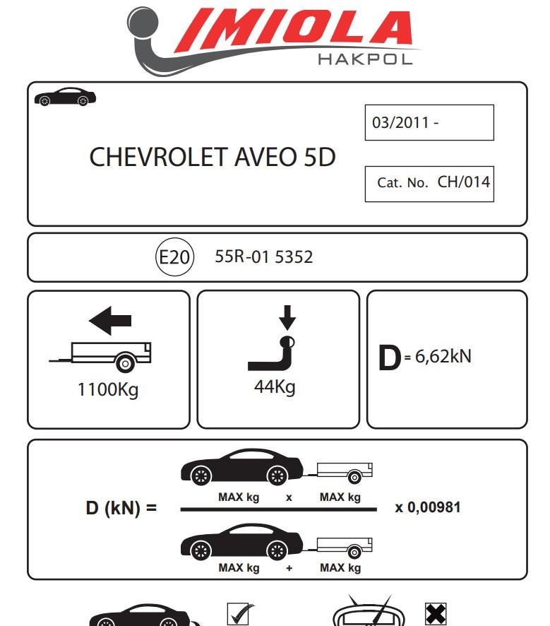 CHEVROLET AVEO AVEO 2011 ÜSTÜ SEDAN +HEÇBEK ÇEKİDEMİRİ AveoHakpolCHEVROLET AVEO 