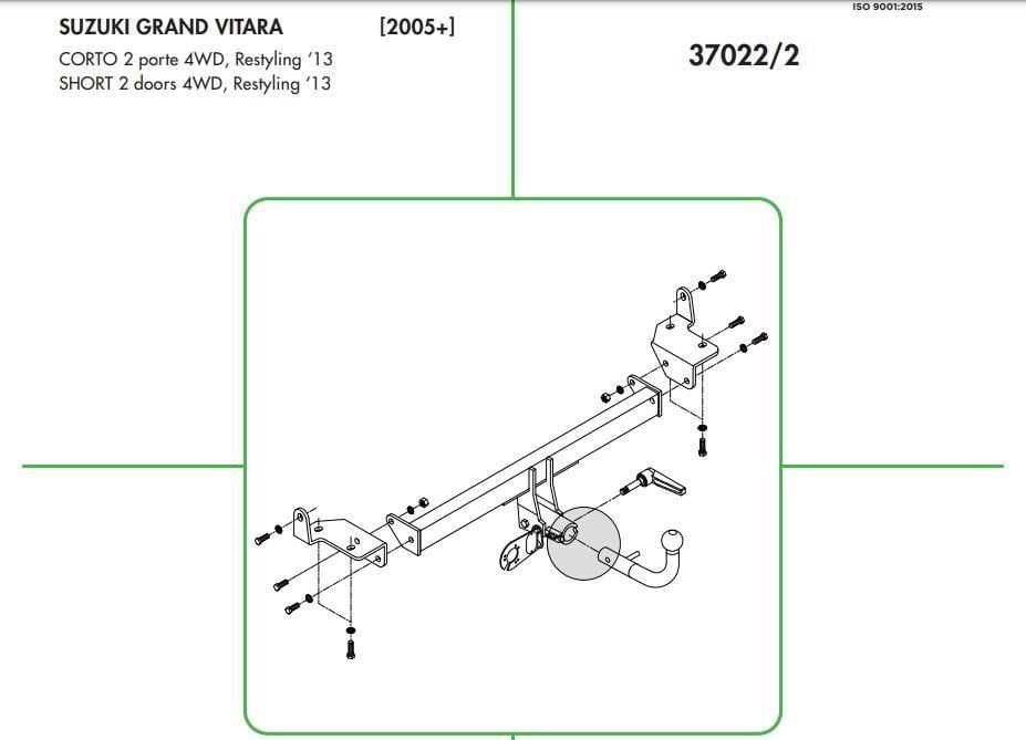 SUZUKİ GRAND VİTARASUZUKİ GRAND VİTARA 2005-2015 ARASI  ÇEKİDEMİRİ Grand VitaraUMBRA RIMORCHISUZUKİ GRAND VİTARA
