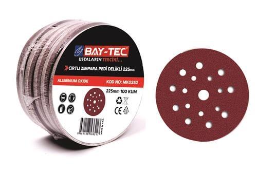 BAYTEC CIRTLI ZIMPARA PEDİ DELİKLİ 225 MM 180 KUM MK0255