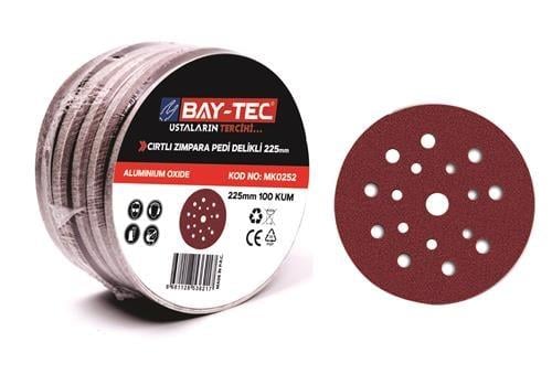 BAYTEC CIRTLI ZIMPARA PEDİ DELİKLİ 225 MM 120 KUM MK0253