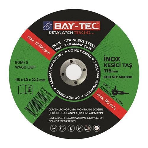 BAYTEC İNOX KESİCİ TAŞ 115*1*22 MM MK0190