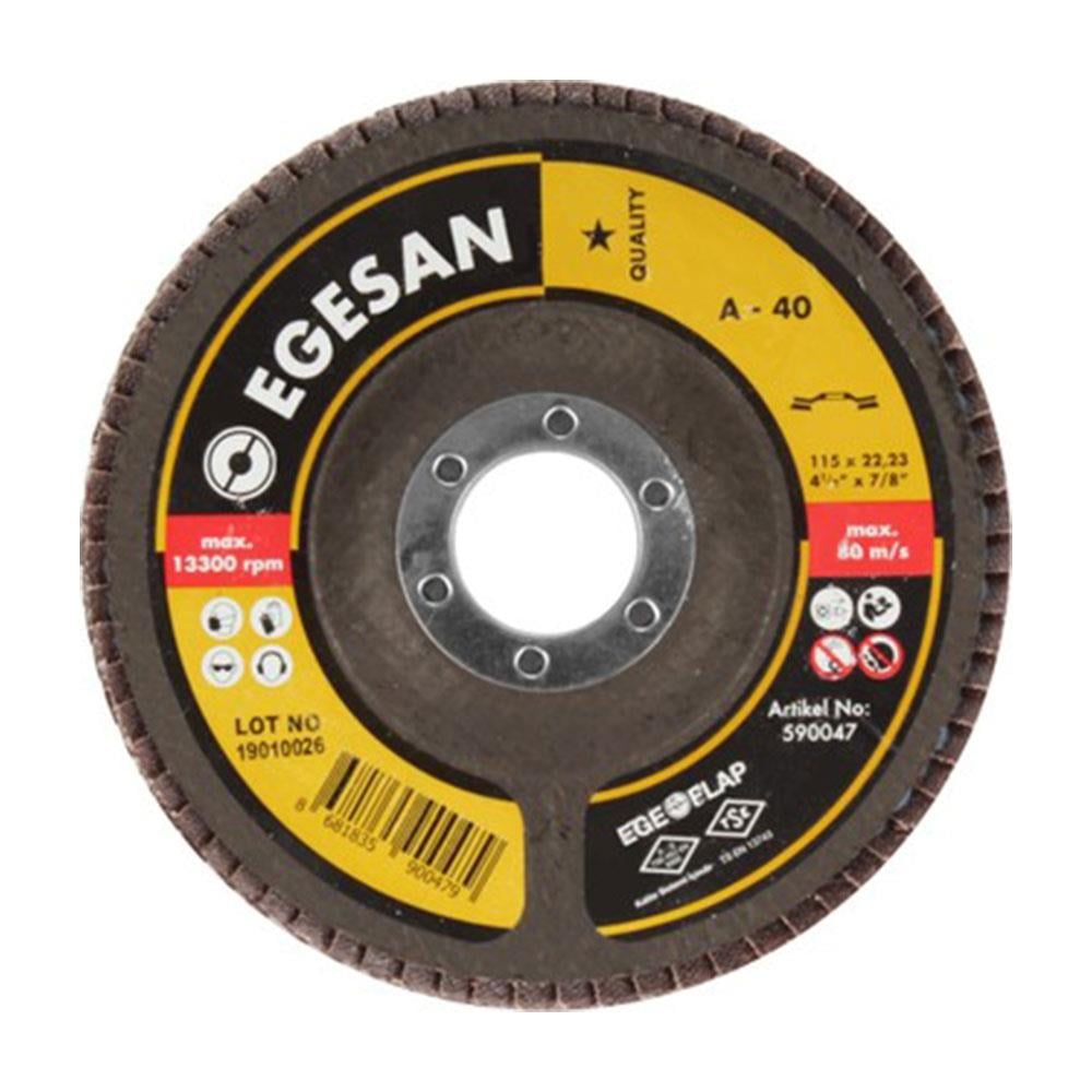 Egesan Flap Disk Zımpara 115x22,23 mm NK 40 Kum