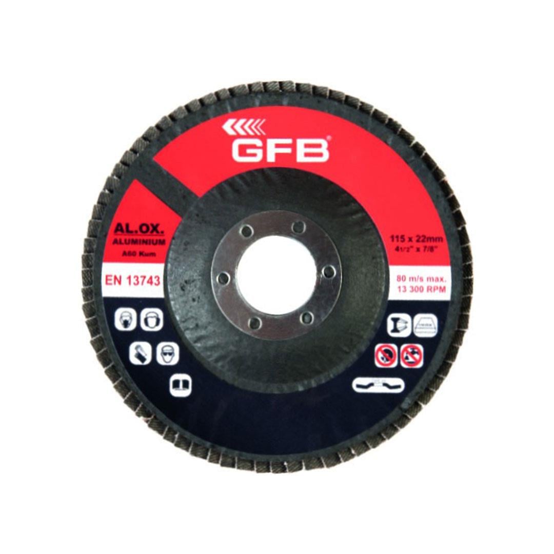 GFB 2328 Alüminyum Flap Disk Zımpara 115 mm x 80 kum