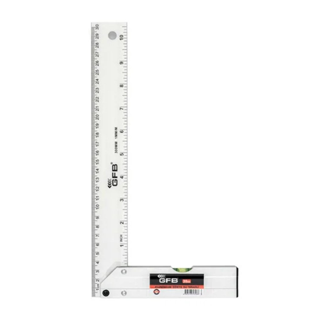 GFB 5551-1 Alüminyum Gönye Su Terazili 35cm