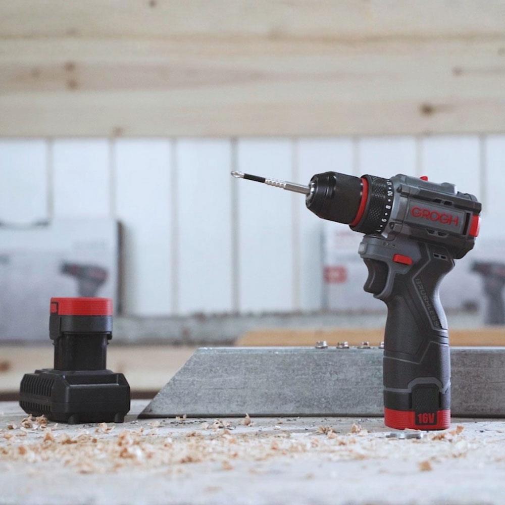 Grogh GRX1633-2 BMC 16V 2Ah Kömürsüz Motorlu Çift Vitesli Şarjlı Matkap