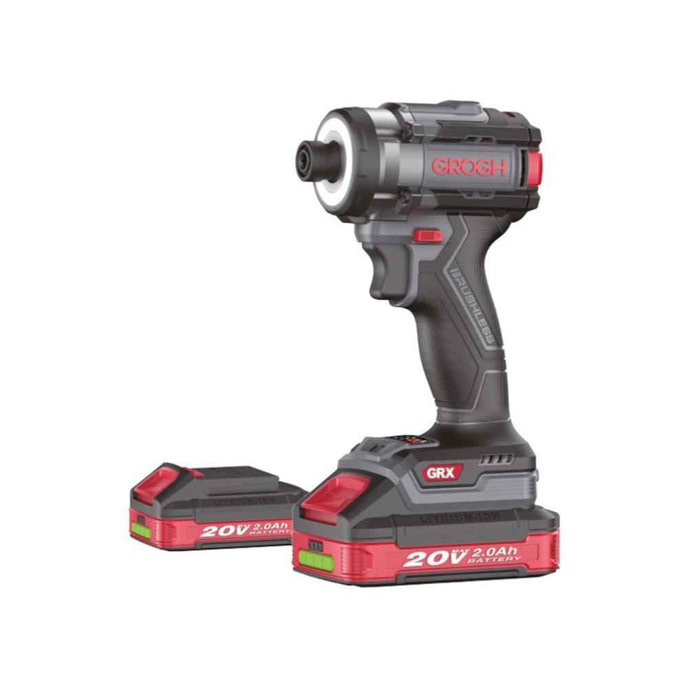 Grogh GRX2033-2 BMC 20V 2Ah Çift Akülü Kömürsüz Motorlu Akülü Torklu Vidalama