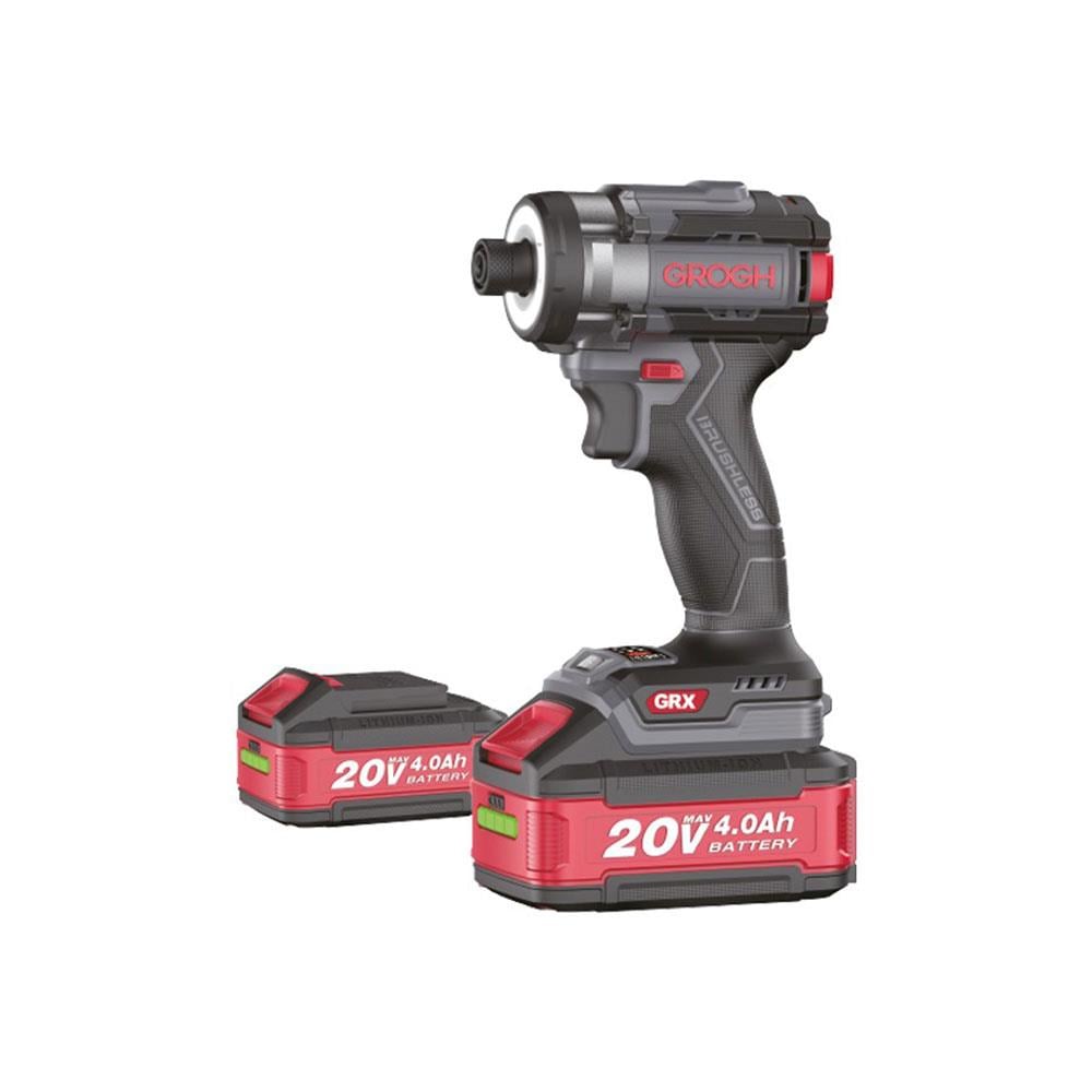 Grogh GRX2033-4 BMC Çift Akülü 20V 4Ah Kömürsüz Motorlu Akülü Torklu Vidalama