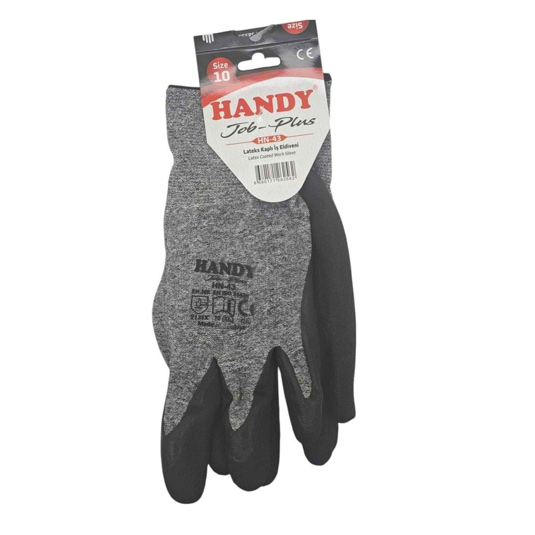 Handy HN-43 Montaj Gri-Siyah Eldiven No:10