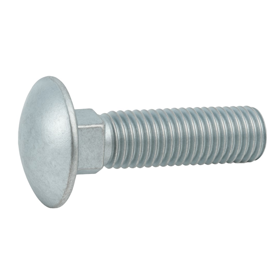 Norm M8X20 DIN 603 8.8 Kalite Tampon (Zıpka) Cıvata Beyaz Galvanizli 100 ADET