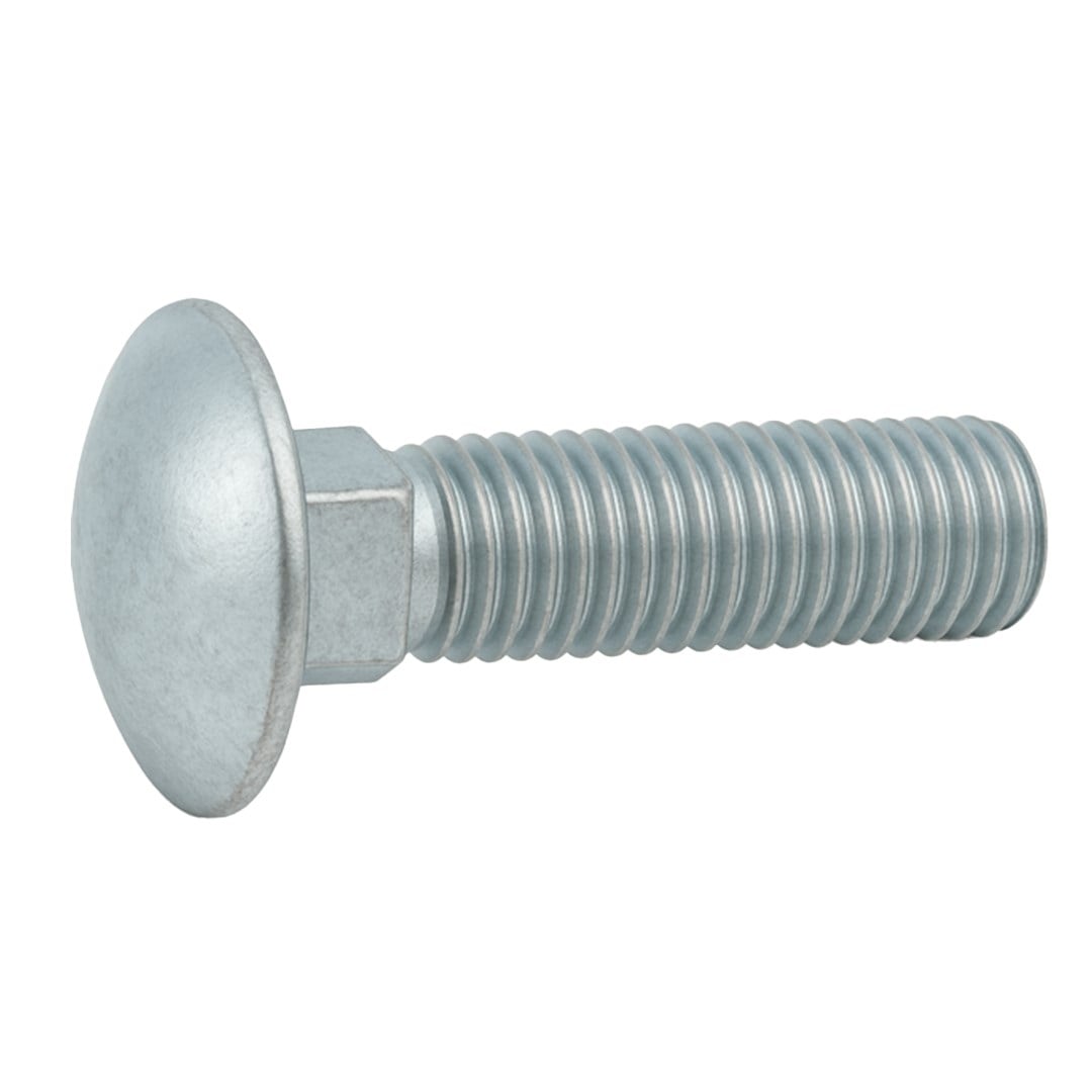 Norm M8X35 DIN 603 8.8 Kalite Tampon (Zıpka) Cıvata Beyaz Galvanizli 100 ADET