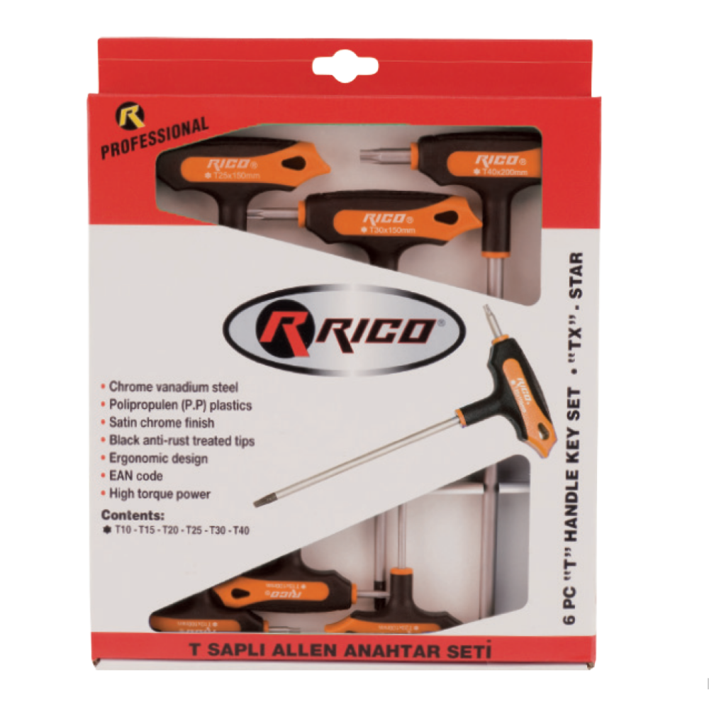 Ri̇co 6 Adet T Ti̇p Torx Allen
