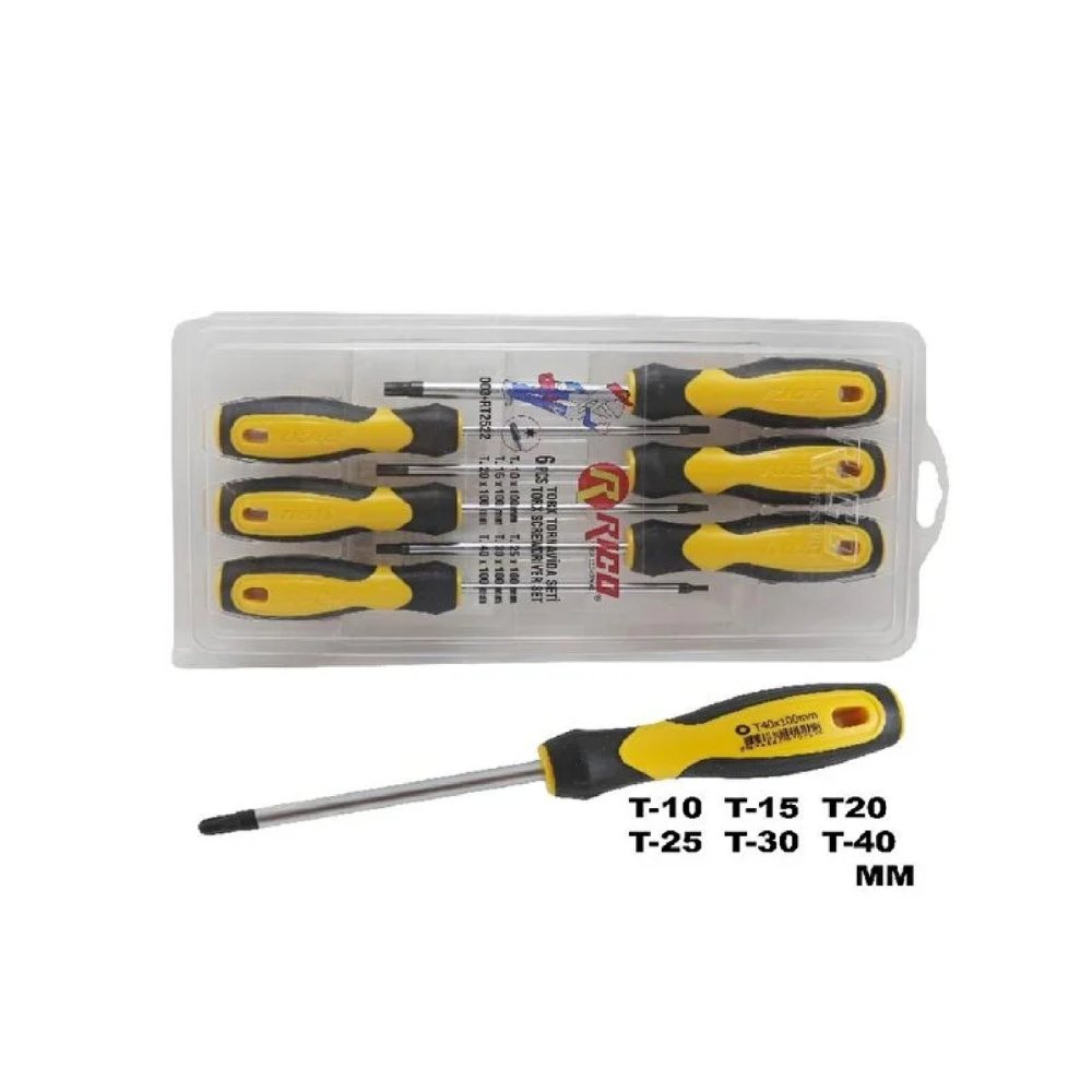 Ri̇co 6 Adet Torx Tornavida Klasik Set