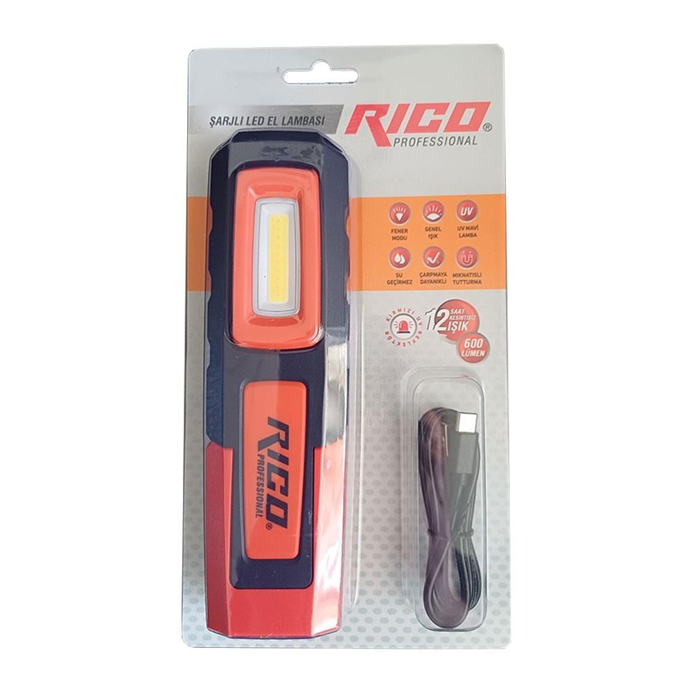 Rico 013-RC0031 Şarjlı Mıknatıslı LED Lamba 600 Lümen