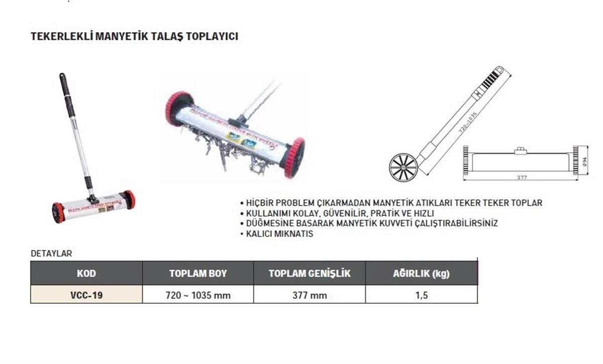TEKERLEKLİ MANYETİK TALAŞ TOPLAYICI