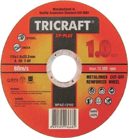 TRICRAFT 3301 115*1.0*22 MM İNOX KESİCİ TAŞ (50 Adet)