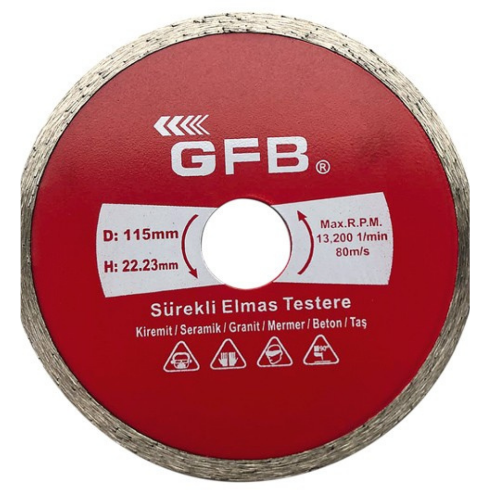 180mm SÜREKLİ TURBO ELMAS MERMER-GRANİT KESİCİ